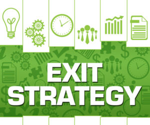 Exit Strategy Green Stripes Lines Symbols